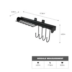 TUHOME Black Stainless Steel Pull Out Belt &Tie Rack Chrome Plated X2 Un -Cymax Sales 2544051 5 L
