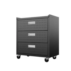 Manhattan Comfort Fortress Metal Mobile Garage Chest With Drawers In Charcoal -Cymax Sales 2554614 6 L