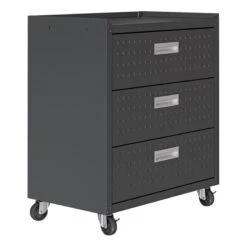 Manhattan Comfort Fortress Metal Mobile Garage Chest With Drawers In Charcoal -Cymax Sales 2554614 8 L