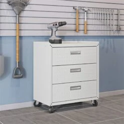 Manhattan Comfort Fortress Metal Mobile Garage Chest With Drawers In Charcoal -Cymax Sales 2554615 1 L