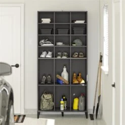 Systembuild Evolution Flex Athletic Shoe Storage Cabinet In Graphite -Cymax Sales 2557492 2 L