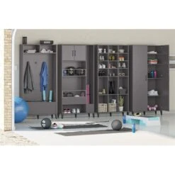 Systembuild Evolution Flex Athletic Shoe Storage Cabinet In Graphite -Cymax Sales 2557492 4 L
