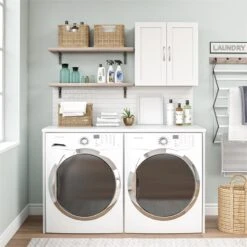 Systembuild Evolution Lory Framed 24" Wall Cabinet In Dove Gray -Cymax Sales 2557498 1 L