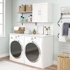 Systembuild Evolution Lory Framed 24" Wall Cabinet In Dove Gray -Cymax Sales 2557498 2 L