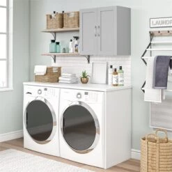 Systembuild Evolution Lory Framed 24" Wall Cabinet In Dove Gray -Cymax Sales 2557501 2 L