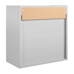 Systembuild Evolution Lory Framed 24" Wall Cabinet In Dove Gray -Cymax Sales 2557501 5 L