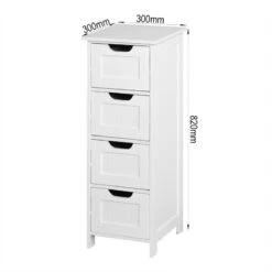 CRO Decor White Bathroom Storage Cabinet Freestanding Cabinet With Drawers 16 CRO Decor White Bathroom Storage Cabinet Freestanding Cabinet With Drawers -Cymax Sales 2558997 5 L
