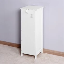 CRO Decor White Bathroom Storage Cabinet Freestanding Cabinet With Drawers 20 CRO Decor White Bathroom Storage Cabinet Freestanding Cabinet With Drawers -Cymax Sales 2558997 9 L