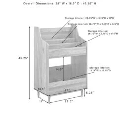 Crosley Furniture Liam 2-Shelf Mid-Century Wood Storage Stand In Walnut -Cymax Sales 2567914 10 L