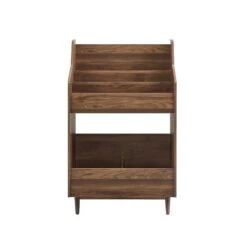 Crosley Furniture Liam 2-Shelf Mid-Century Wood Storage Stand In Walnut -Cymax Sales 2567914 2 L