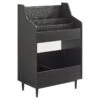 Crosley Furniture Liam 2-Shelf Mid-Century Wood Storage Stand In Black
