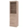 Bestar Pur 25" Engineered Wood Storage Unit With 3 Drawers In Rustic Brown
