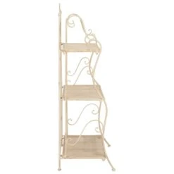 Safavieh Torus 3 Tier Metal Outdoor/Garden Shelf In Pearl White -Cymax Sales 2574057 3 L