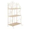 Safavieh Torus 3 Tier Metal Outdoor/Garden Shelf In Pearl White