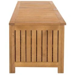 Safavieh Abri Storage Eucalyptus Wood Outdoor Cushion Box In Teak Natural -Cymax Sales 2574115 3 L