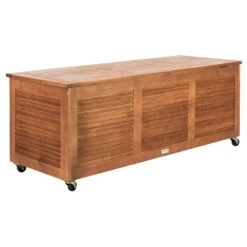 Safavieh Elina Storage Eucalyptus Wood Outdoor Cushion Box In Teak Natural -Cymax Sales 2574117 5 L