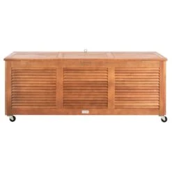 Safavieh Elina Storage Eucalyptus Wood Outdoor Cushion Box In Teak Natural -Cymax Sales 2574117 6 L