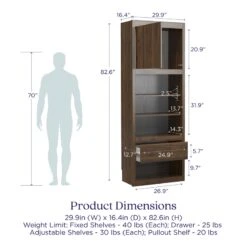 Signature Sleep Paramount Single Side Cabinet For Murphy Wall Beds In Gray Oak -Cymax Sales 2576968 8 L