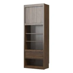 Signature Sleep Paramount Single Side Cabinet For Murphy Wall Beds In Gray Oak