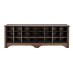 Wright Home Wooden 60" Shoe Cubby Bench In Rich Espresso Finish -Cymax Sales 2595777 4 L