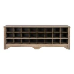 Wright Home Wood 60" Shoe Cubby Bench In Drifted Gray Finish -Cymax Sales 2595793 4 L