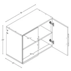 Wright Home 30-inch Upper Storage Cabinet In Light Gray Finish 11 Wright Home 30-inch Upper Storage Cabinet In Light Gray Finish -Cymax Sales 2595830 5 L