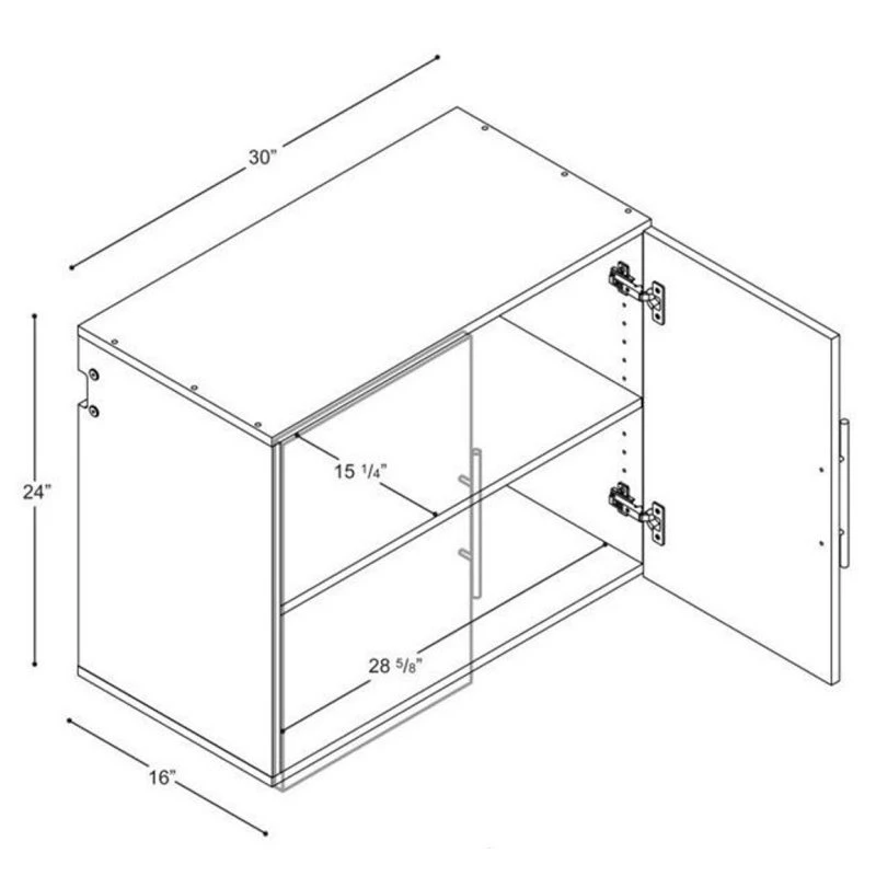 Wright Home 30-inch Upper Storage Cabinet In Light Gray Finish 6 Wright Home 30-inch Upper Storage Cabinet In Light Gray Finish - Image 6