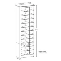 Wright Home Wood Space-Saving Shoe Storage Cabinet In Black Finish -Cymax Sales 2595848 5 L