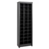 Wright Home Wood Space-Saving Shoe Storage Cabinet In Black Finish
