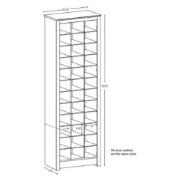 Wright Home Engineered Wood Space-Saving Shoe Storage Cabinet In Drifted Gray -Cymax Sales 2595881 4 L