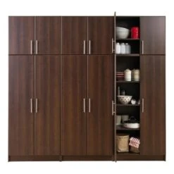 Wright Home Engineered Wood 6 Piece 96" Garage Storage Set In Espresso