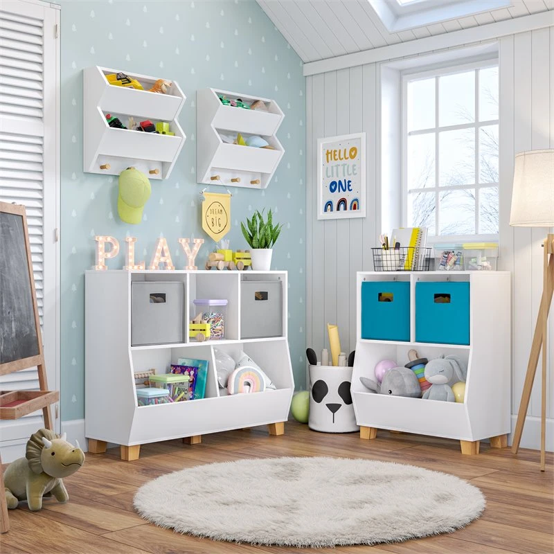 RiverRidge Catch-All 24" Wood Kids Multi-Cubby Toy Organizer In White 6 RiverRidge Catch-All 24" Wood Kids Multi-Cubby Toy Organizer In White - Image 6