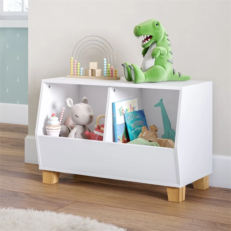 RiverRidge Catch-All 27" Transitional Wood Kids Toy Organizer In White 2 RiverRidge Catch-All 27" Transitional Wood Kids Toy Organizer In White - Image 2
