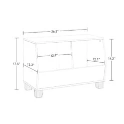RiverRidge Catch-All 27" Transitional Wood Kids Toy Organizer In White 19 RiverRidge Catch-All 27" Transitional Wood Kids Toy Organizer In White -Cymax Sales 2597660 9 L