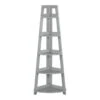 RiverRidge Amery 5-Tier Transitional Wood Corner Ladder Shelf In Gray