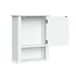 RiverRidge Ashland Single Door Transitional Wood Wall Cabinet In White 14 RiverRidge Ashland Single Door Transitional Wood Wall Cabinet In White -Cymax Sales 2597665 2 L