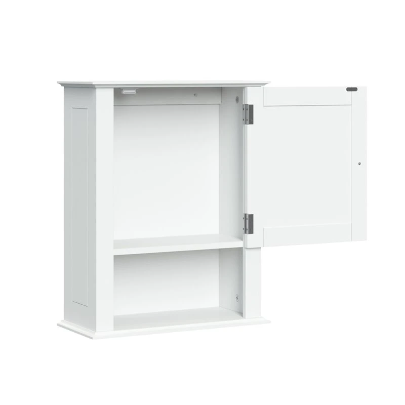 RiverRidge Ashland Single Door Transitional Wood Wall Cabinet In White 4 RiverRidge Ashland Single Door Transitional Wood Wall Cabinet In White - Image 4