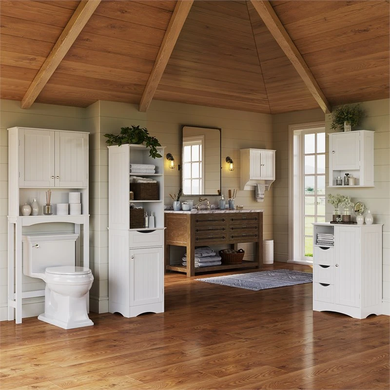 RiverRidge Ashland Single Door Transitional Wood Wall Cabinet In White 8 RiverRidge Ashland Single Door Transitional Wood Wall Cabinet In White - Image 8