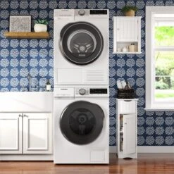 RiverRidge Ashland Single Door Transitional Wood Wall Cabinet In White 20 RiverRidge Ashland Single Door Transitional Wood Wall Cabinet In White -Cymax Sales 2597665 8 L