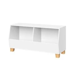 RiverRidge Catch-All 35" Transitional Wood Kids Toy Organizer In White -Cymax Sales 2597669 2 L