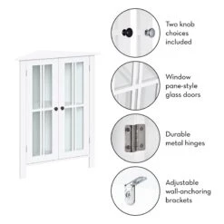 RiverRidge Danbury Two-Door Transitional Wood Corner Cabinet In White -Cymax Sales 2597683 11 L