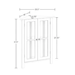 RiverRidge Danbury Two-Door Transitional Wood Corner Cabinet In White -Cymax Sales 2597683 13 L