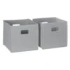 RiverRidge 2-Piece Traditional Fabric Folding Storage Bin Set In Gray