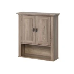 RiverRidge Hayward Two-Door Transitional Wood Wall Cabinet In Light Veneer Brown -Cymax Sales 2597701 2 L
