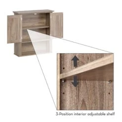 RiverRidge Hayward Two-Door Transitional Wood Wall Cabinet In Light Veneer Brown -Cymax Sales 2597701 8 L