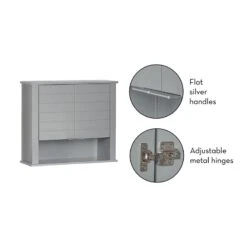 RiverRidge Madison Two-Door Transitional Wood Wall Cabinet In Gray -Cymax Sales 2597704 8 L