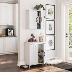 RiverRidge Monroe Two-Door Transitional Wood Wall Cabinet In White -Cymax Sales 2597707 4 L