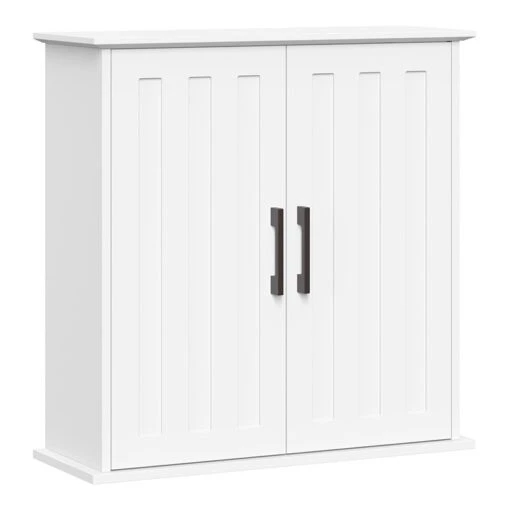 RiverRidge Monroe Two-Door Transitional Wood Wall Cabinet In White -Cymax Sales 2597707 L
