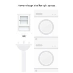 RiverRidge Prescott Single Door Transitional Wood Wall Cabinet In White -Cymax Sales 2597716 9 L