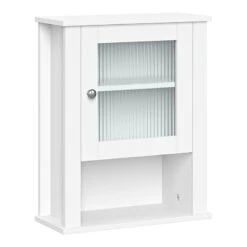 RiverRidge Prescott Single Door Transitional Wood Wall Cabinet In White